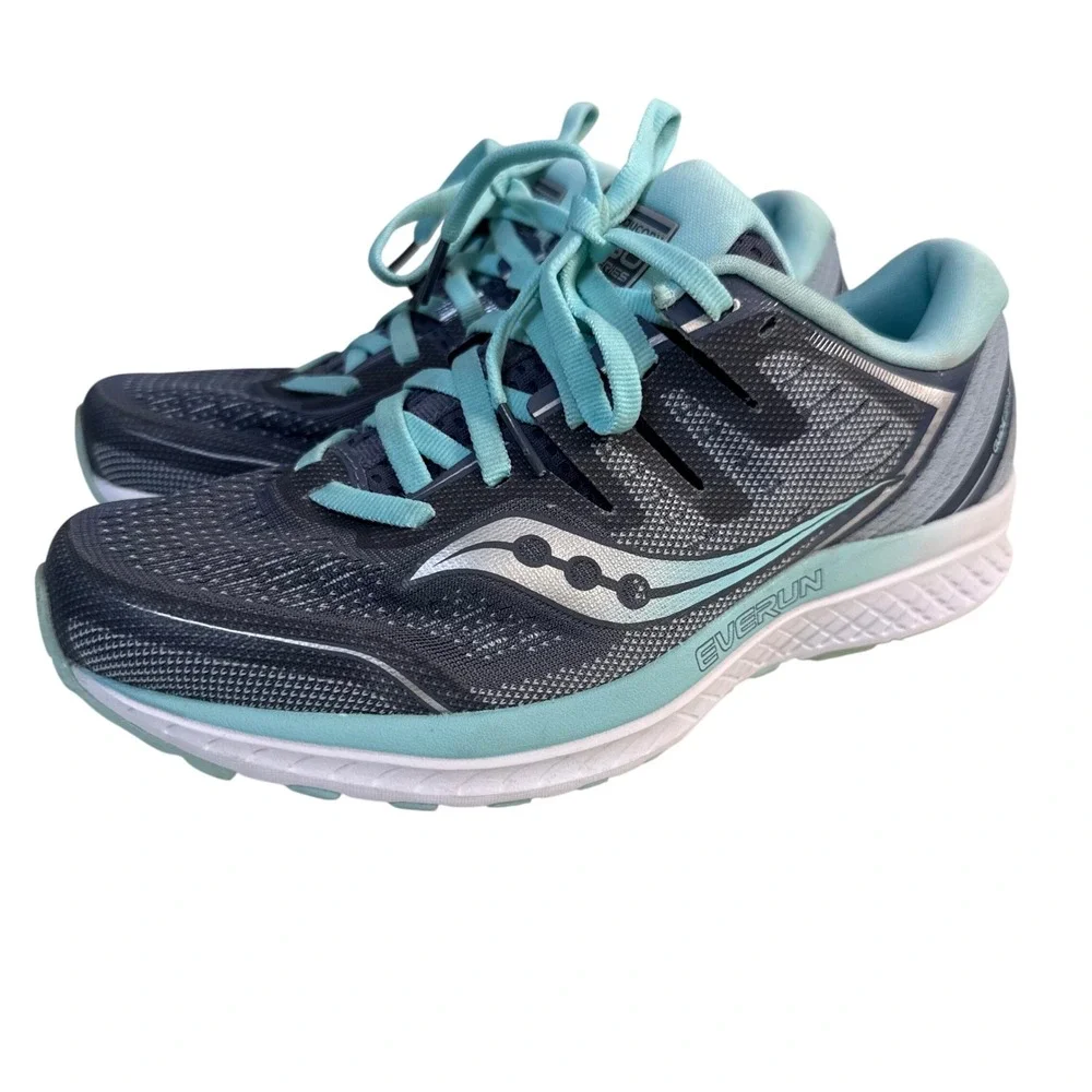 Saucony Women's Guide ISO 2 S10465-1 Aqua Blue Slate Running Shoes Sz 7W